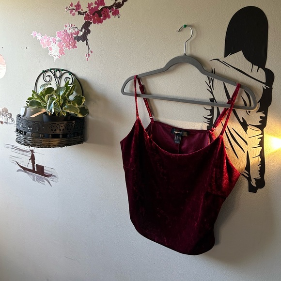 Plus Velvet Wine Top - Picture 2 of 5
